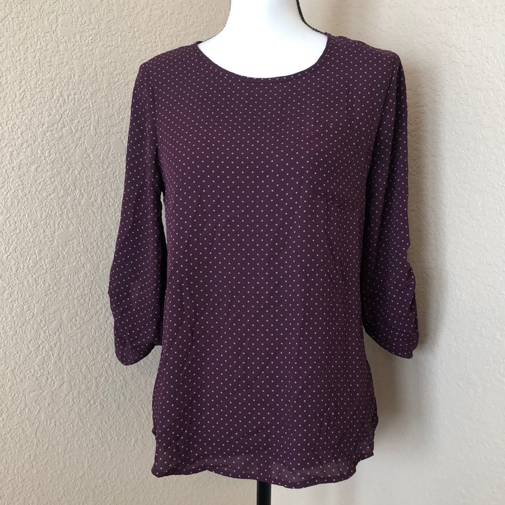 Lily White Purple Blouse